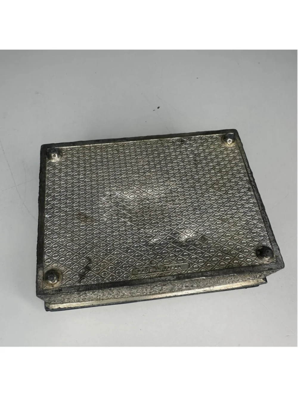 Vintage Embossed Metal & Wood Horse & Carriage Trinket / Cigarette Box (Japan)